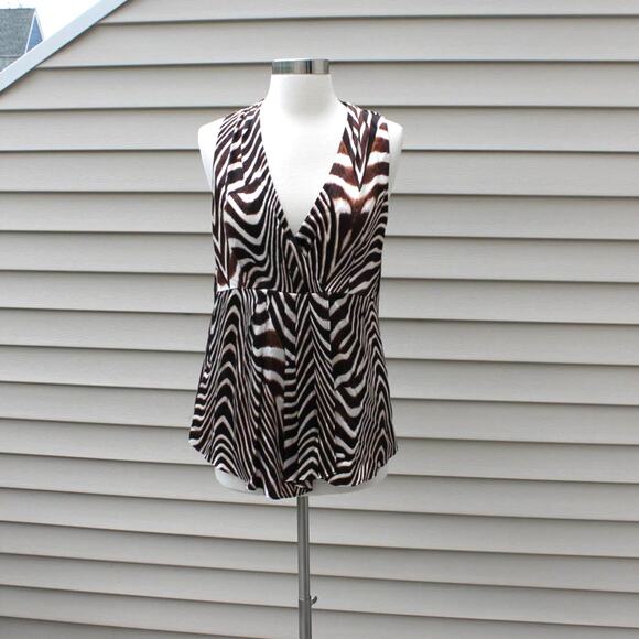 Classiques Entier Women's Sexy Silk Tank Top Animal Print Size M - Picture 3 of 11